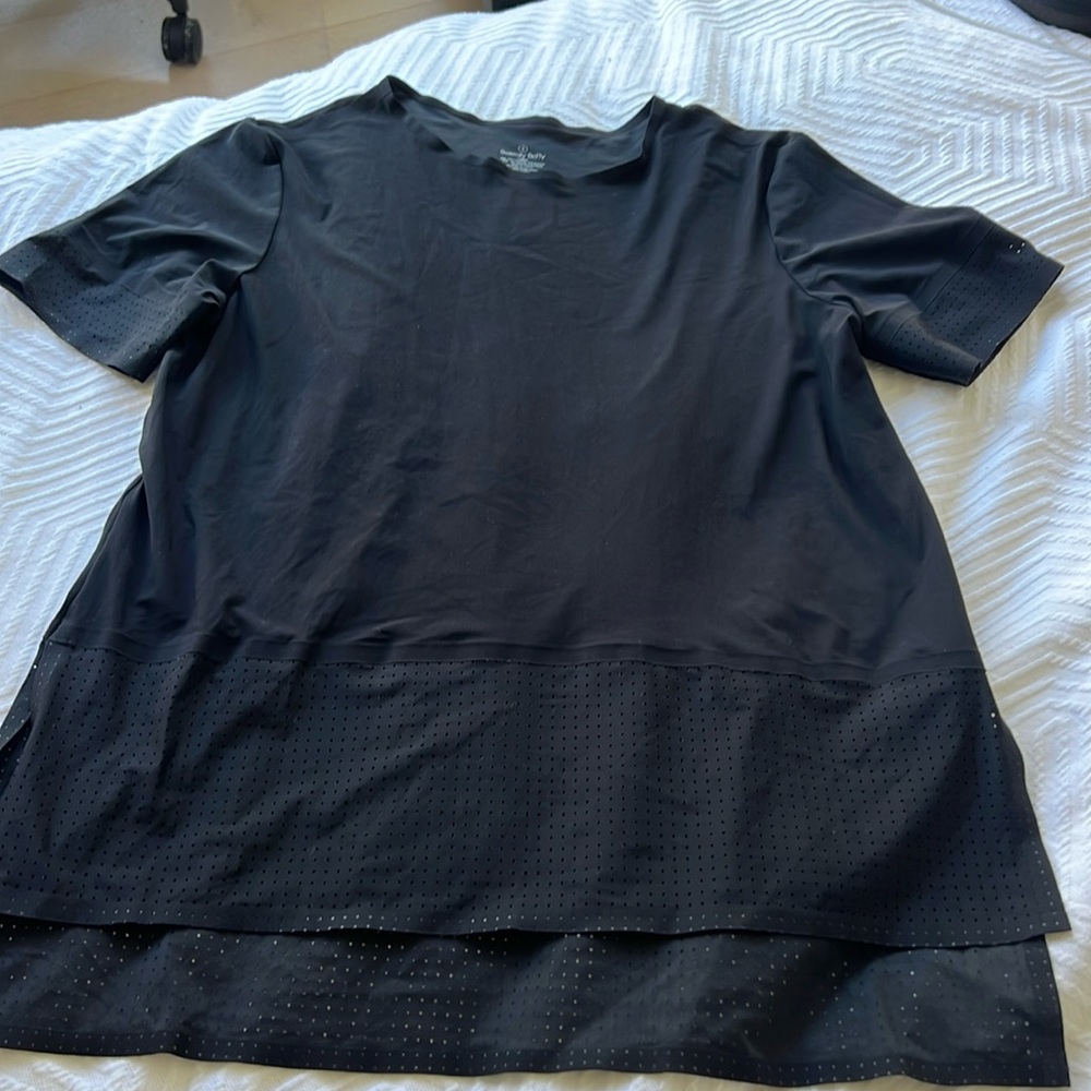 Sweaty Betty T-shirt Mesh Perforated Black